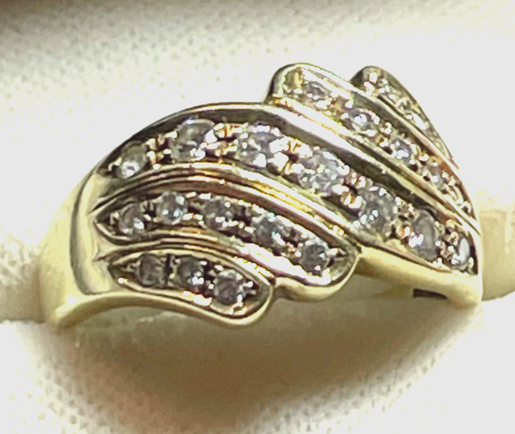 14 K 585 Gold Ring Brillanten Top Wesselton 0,5 ct. Juwelier Ø 18,5 mm RG 5811