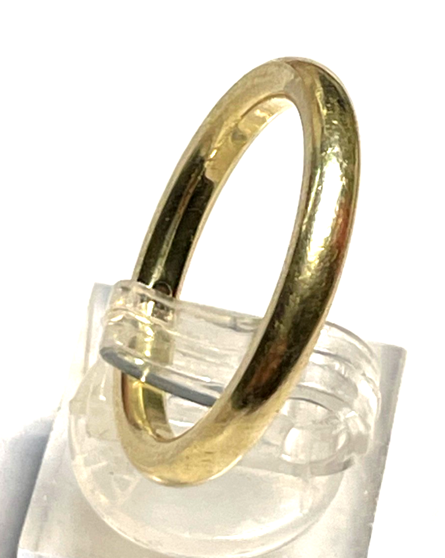 Solider massiver 585 Gelbgold Gold Ring ohne Dekor Purismus halbrund 5,47 Gr.1