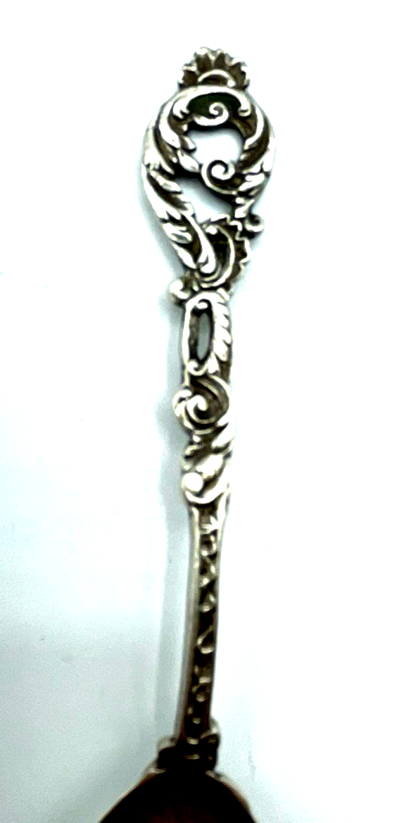 Antik  800 Silber Zuckerlöffel Historismus L 11,8 cm style rocaille gepflegt2