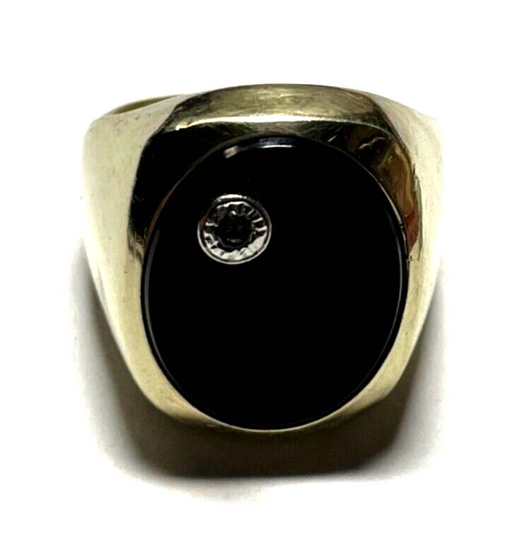 333 Gold 8 K Herrenring Ring Siegelring Onyx solide Juwelier Qualität Ø 18 mm5