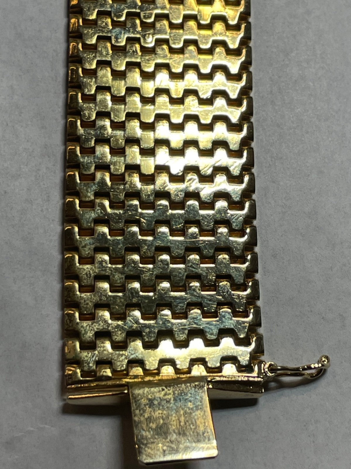 Mega Teppich Armband vergoldet Topzustand B 28 mm L 19,5 cm Modeschmuck wie echt4