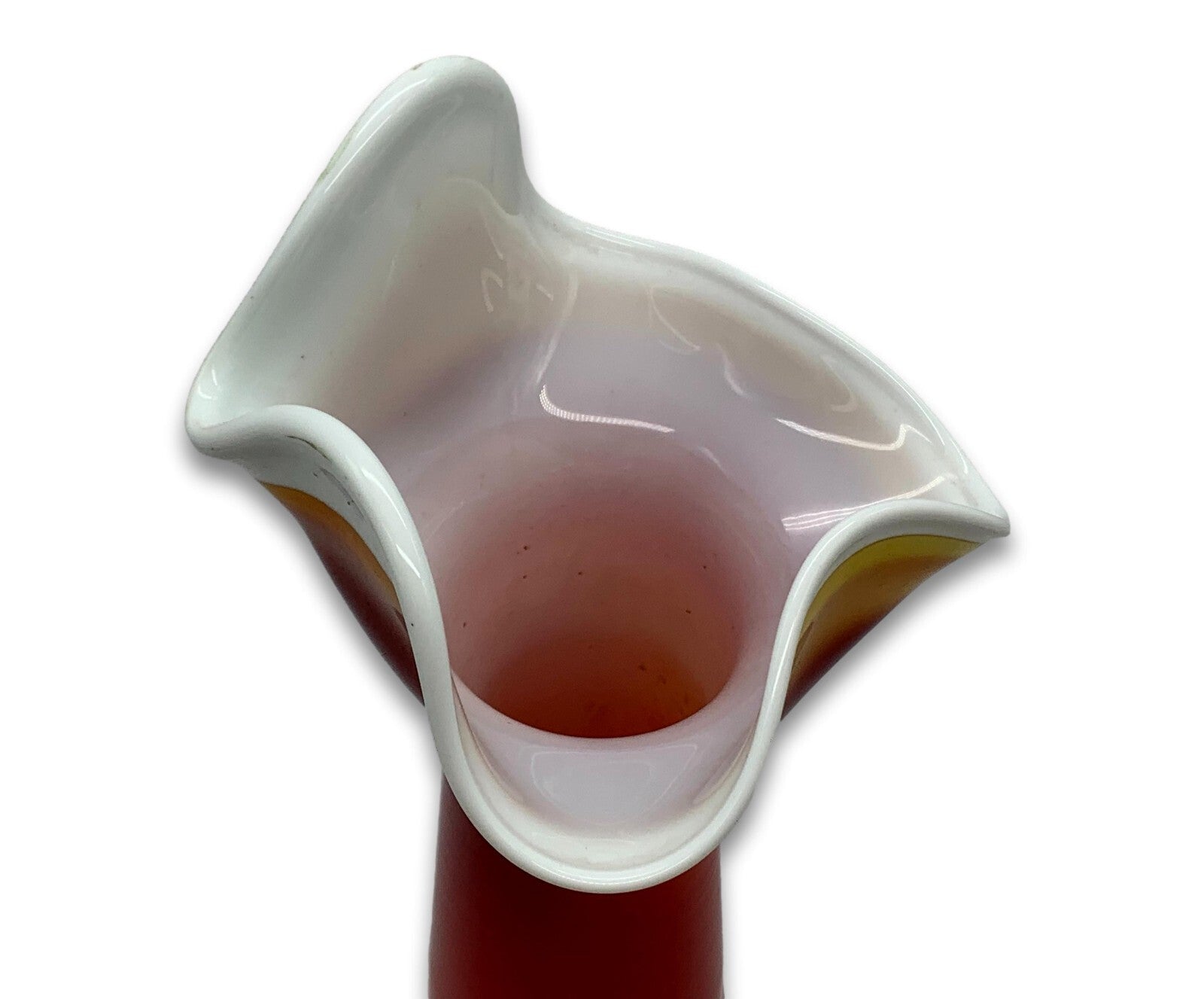 Prokuplje Glasvase - Jugoslawische Vintage Vase - 70er Jahre Klarglas Unterfang3
