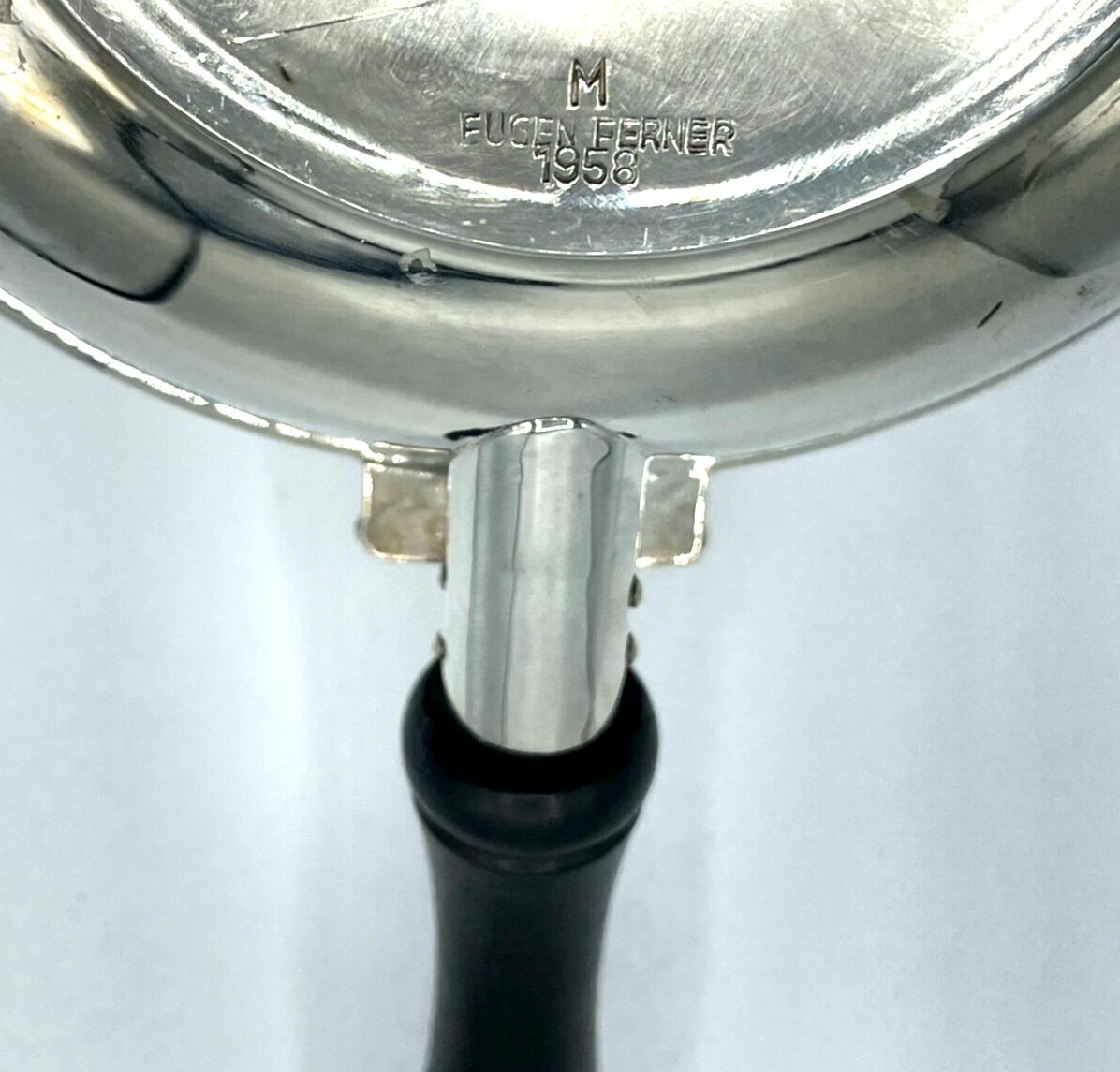 Alte Tisch Krümel Schale Eugen Ferner Schwäbisch Gmünd 1958 versilbert gepfl.9