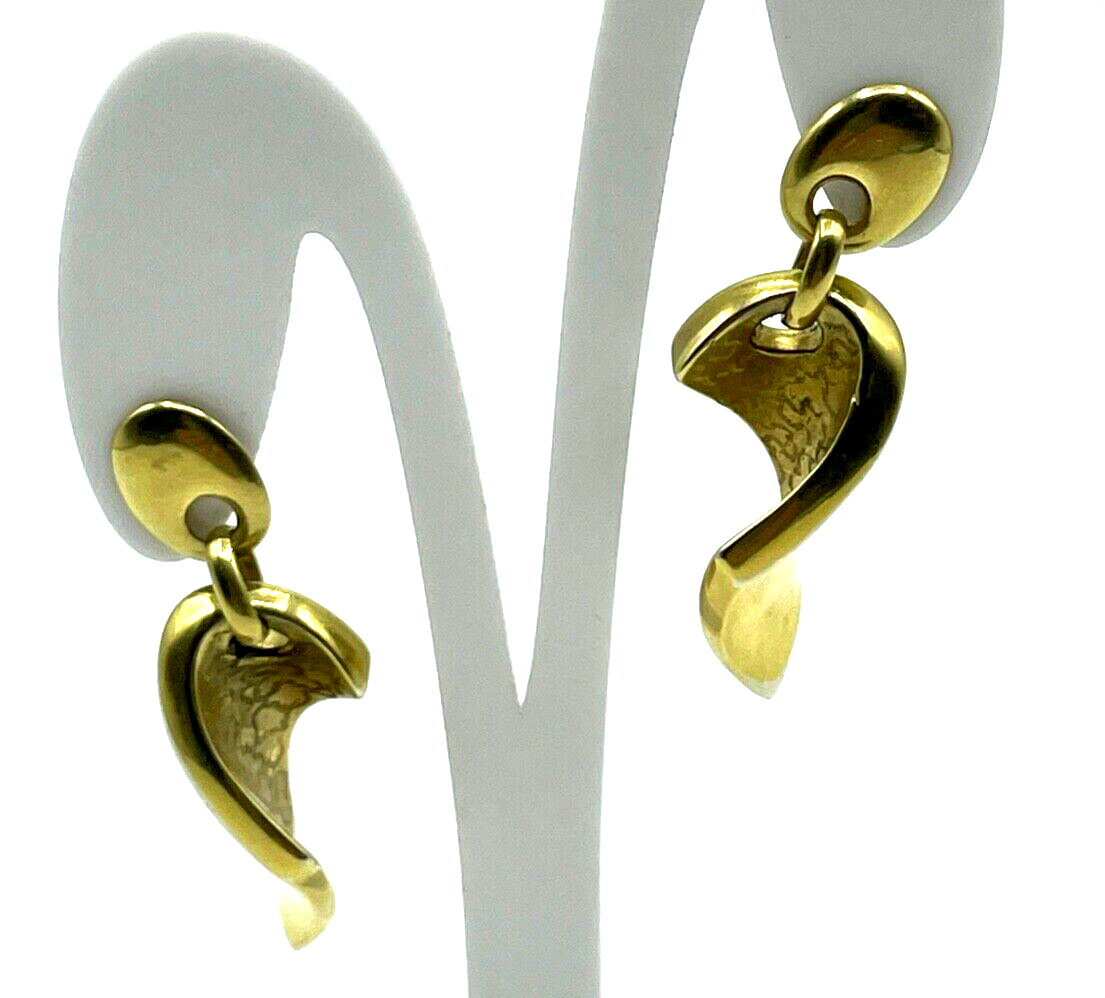375 Gold 9 K Ohrringe Design Ohrhänger stattlich Juwelier L 44 B 12 mm gepflegt0