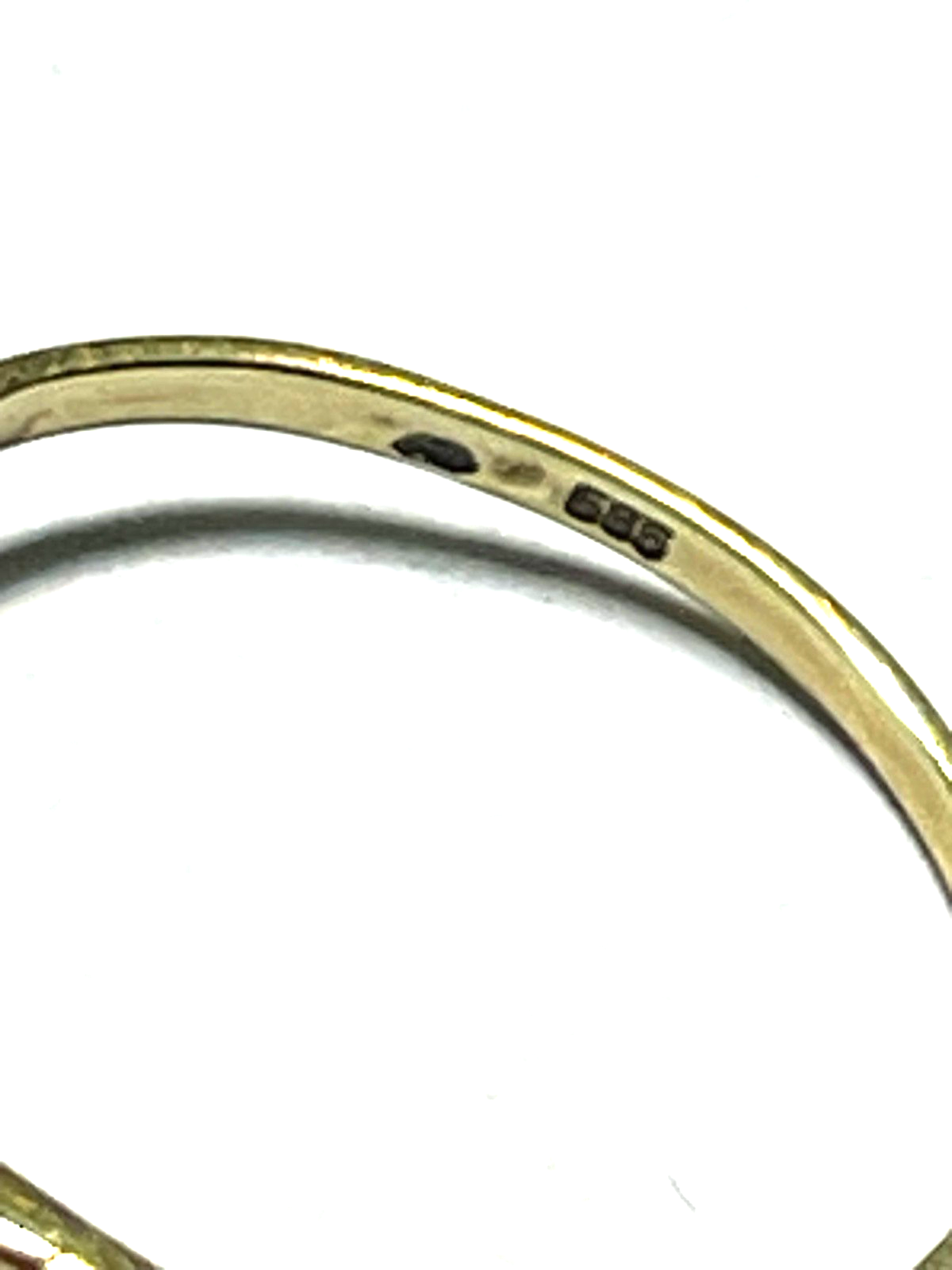 Moderner zarter 585 Gold 14 K Damen Ring kl. Diamant Ø 17 mm RG 549