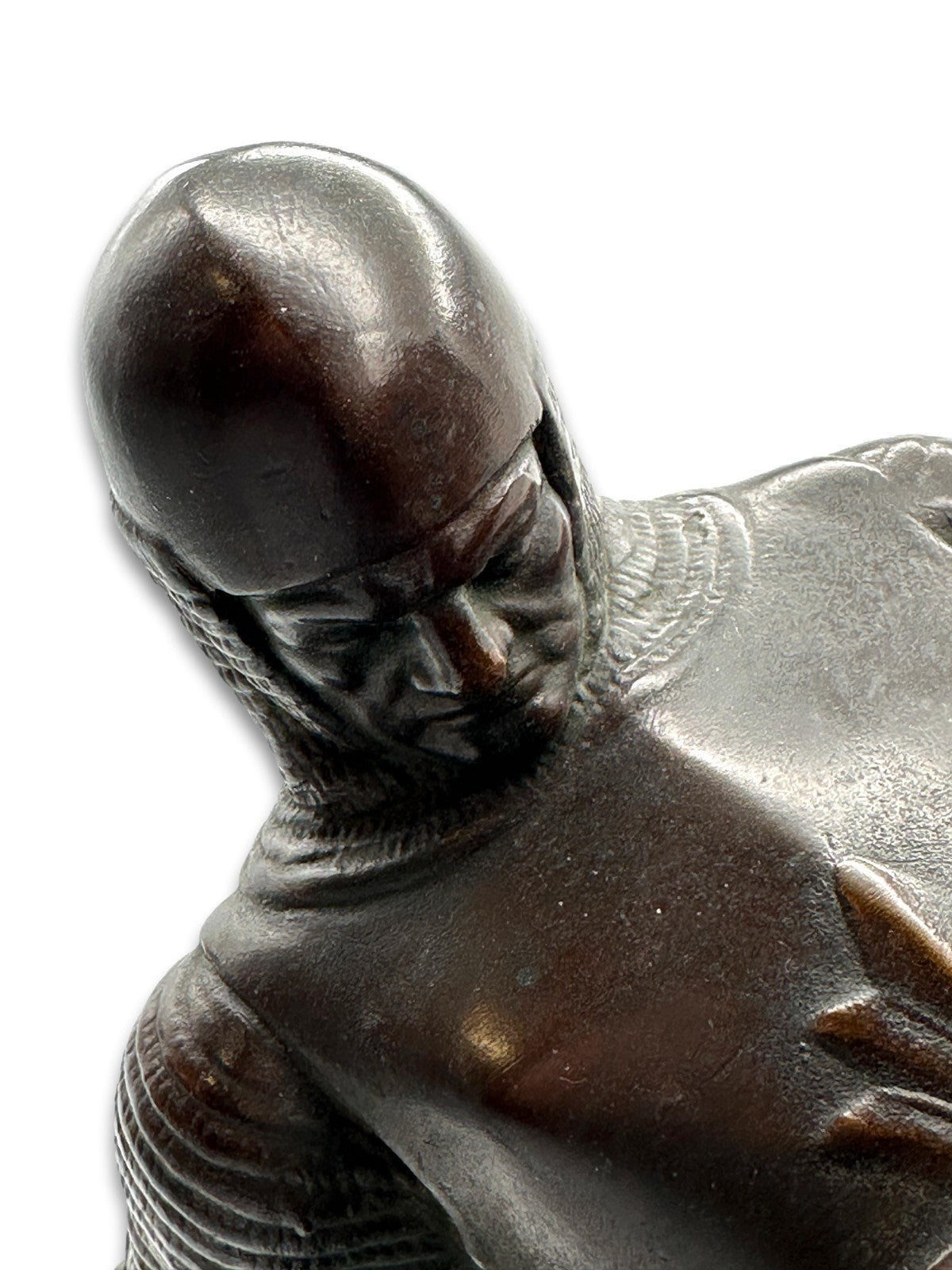 Große Bronze Skulptur - Hl. Georg tötet Drachen - um 1930 - auf Marmorsockel11