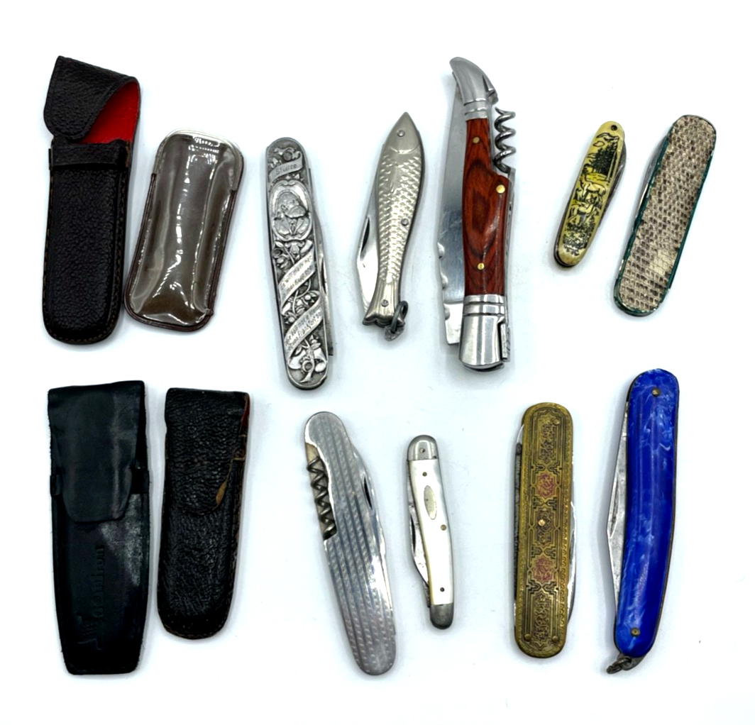 9 alte Taschenmesser Sammlung Konvolut gepflegt0
