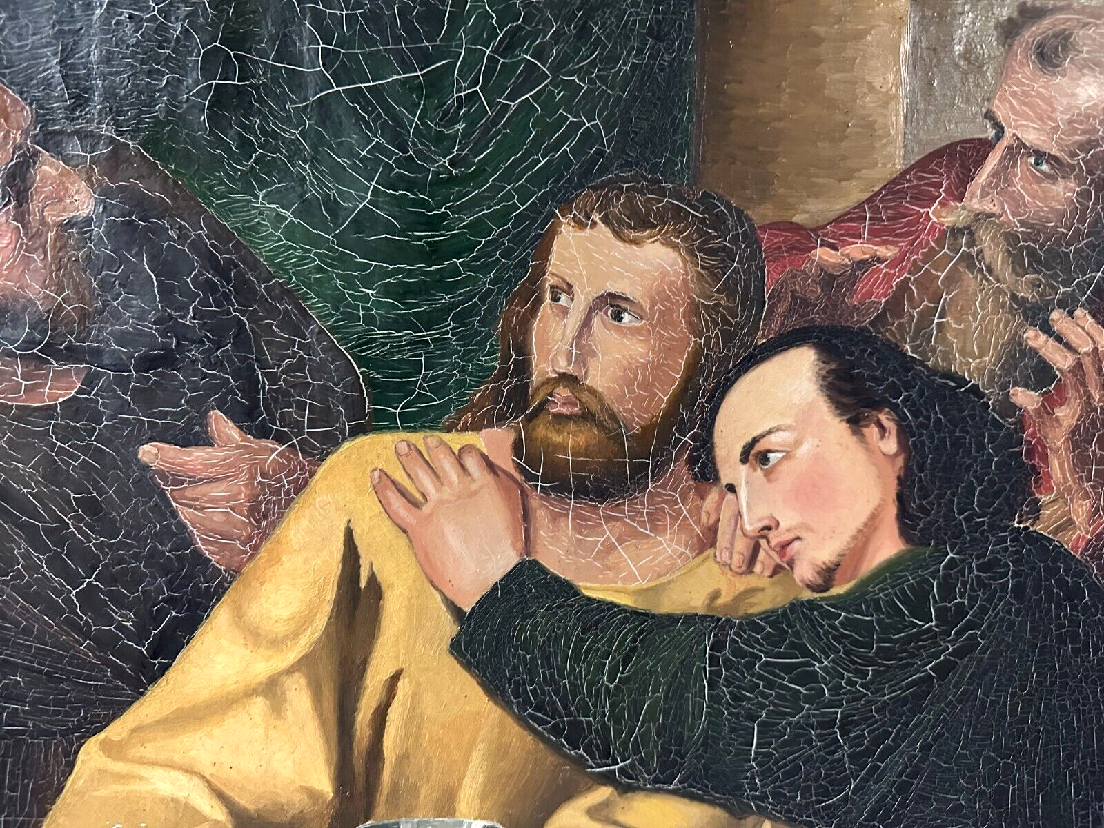 Öl auf Leinwand - Jesus und Judas - K. Junginger - Kopist nach Adolf Schmitz4