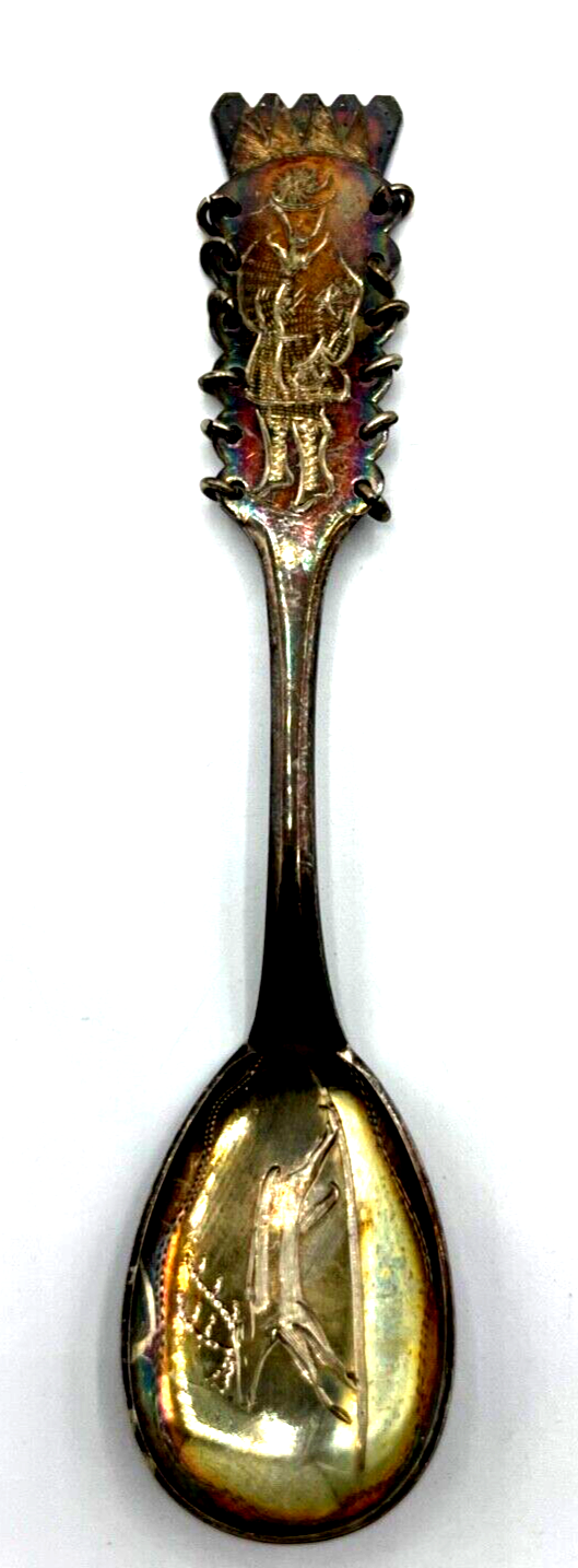 Vintage Copenhagen Löffel Silber Bolidensilver Samen Motiv Silver Spoon Sweden 20