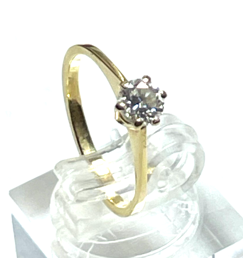 750 Gold 18 K Ring Solitär klassisch Ø16mm RG 51 Juwelier Verlobung Vorsteckring14
