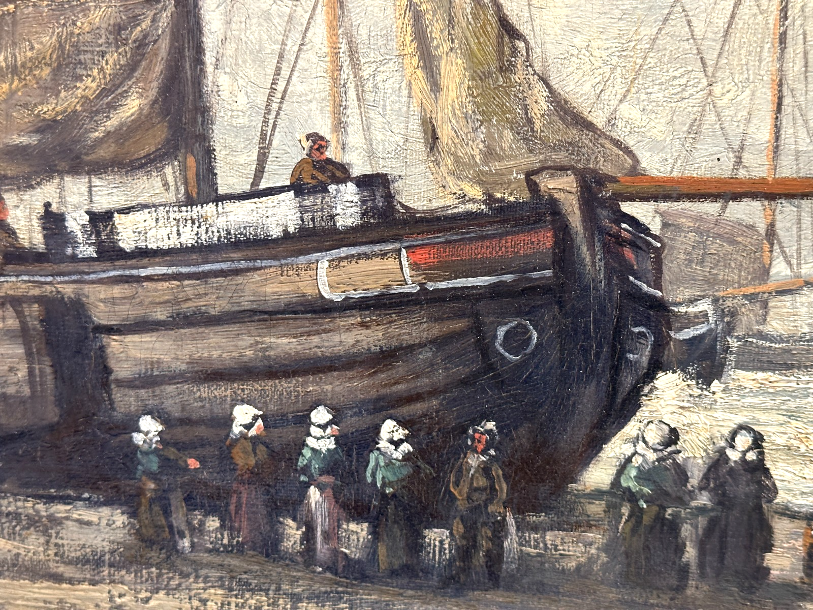 Niederländische Schule um 1900 – Fischerboote im Seegang - nach Hendrik W Mesdag2