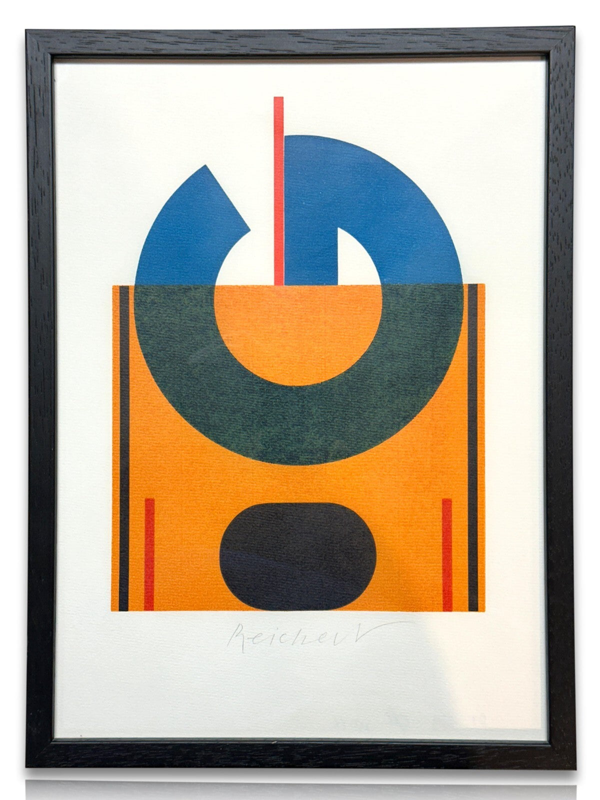 Josua Reichert 1937-2020 - farbige Serigrafie - Typographische Komposition - sig0