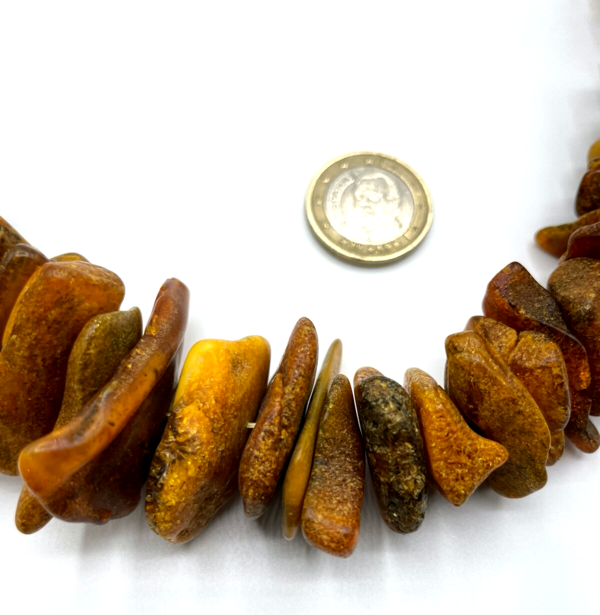 Prächtige Statement Naturbernstein Bernstein Kette 172 Gr. Nuggets L ca. 74 cm7