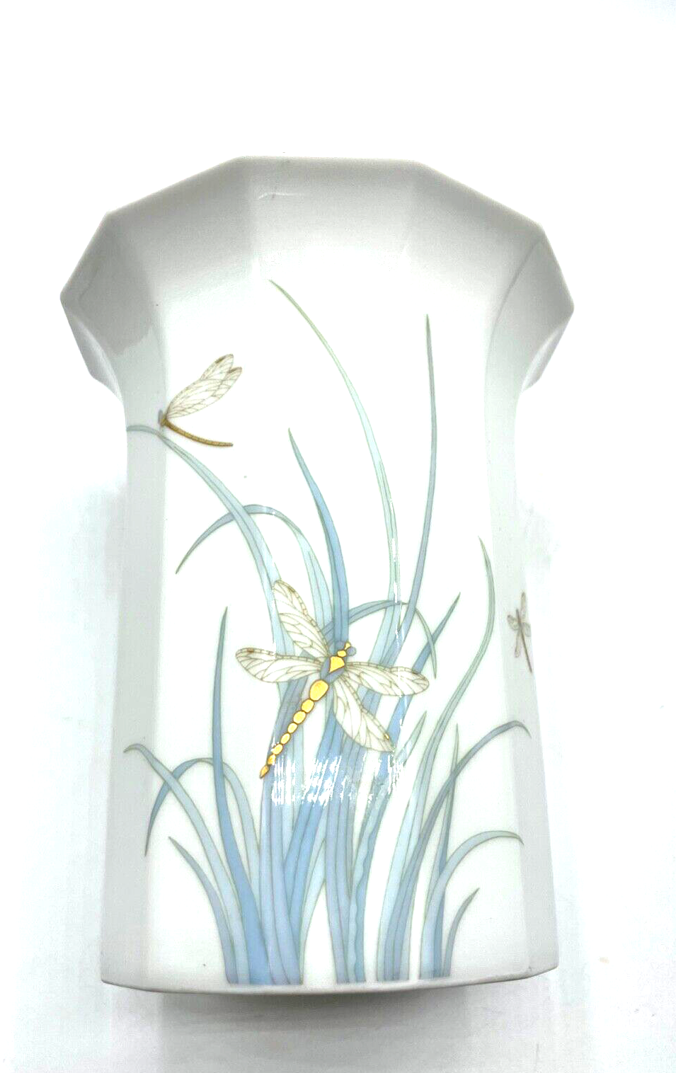 Rosenthal Porzellan Vase Polygon Libelle Tapio Wirkkala H 16 cm Topzustand0