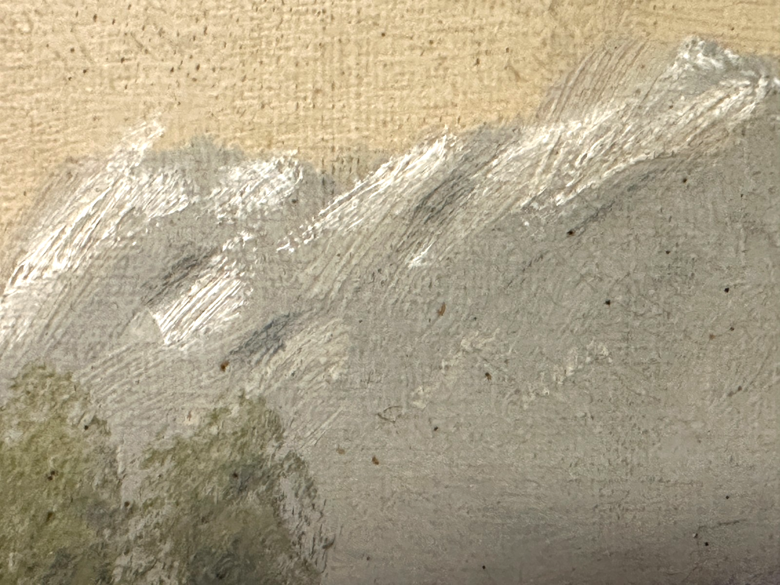 Alpenlandschaft um 1900 –  A. Bossi – Öl auf Leinwand – romantische Bergszene6