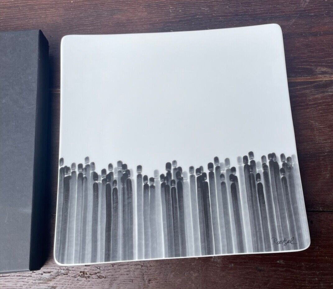Rosenthal für IG Metall Künstlerteller Marianne Roetzel „Viele Zusammen“ 31x31cm1