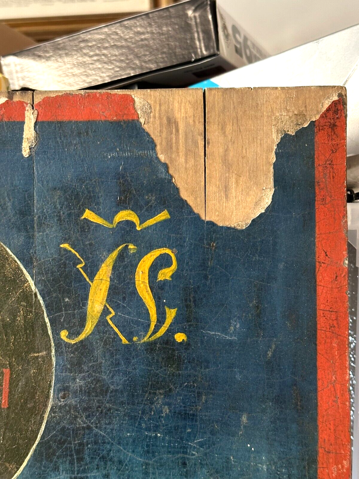 barocke Ikone um 1720 - Russland/Ukraine - Salvador Mundi - Eitempera auf Holz2