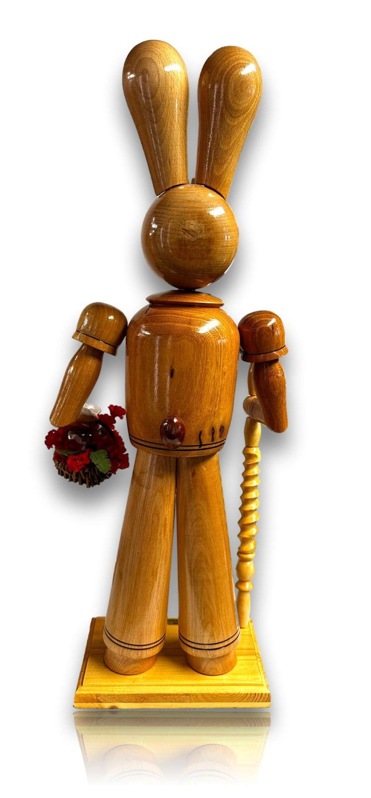 Große Hasenfamilie - 54 cm - ECHT Erzgebirge - Holzkunst Handarbeit - Osterdeko5