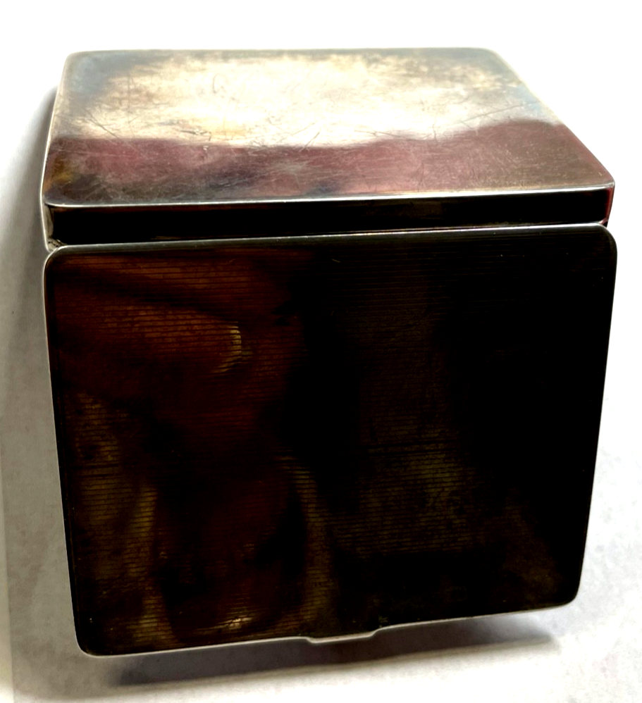 Antik massives Silber Etui Visitenkartenetui um 1935 Dänemark gepflegt 85,11 Gr11