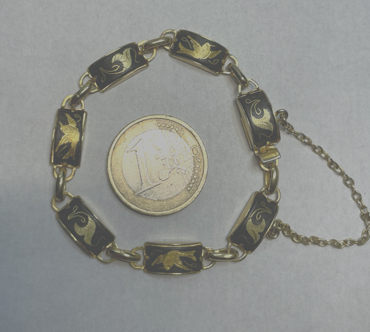 Vintage Toledo Armband Armkette Damaszener Handarbeit vergoldet sehr gepflegt4