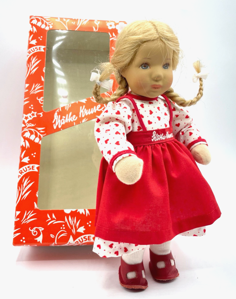 Käthe Kruse Puppe Herzlieb 25 cm unbespielt mit Original Karton sehr gepflegt2