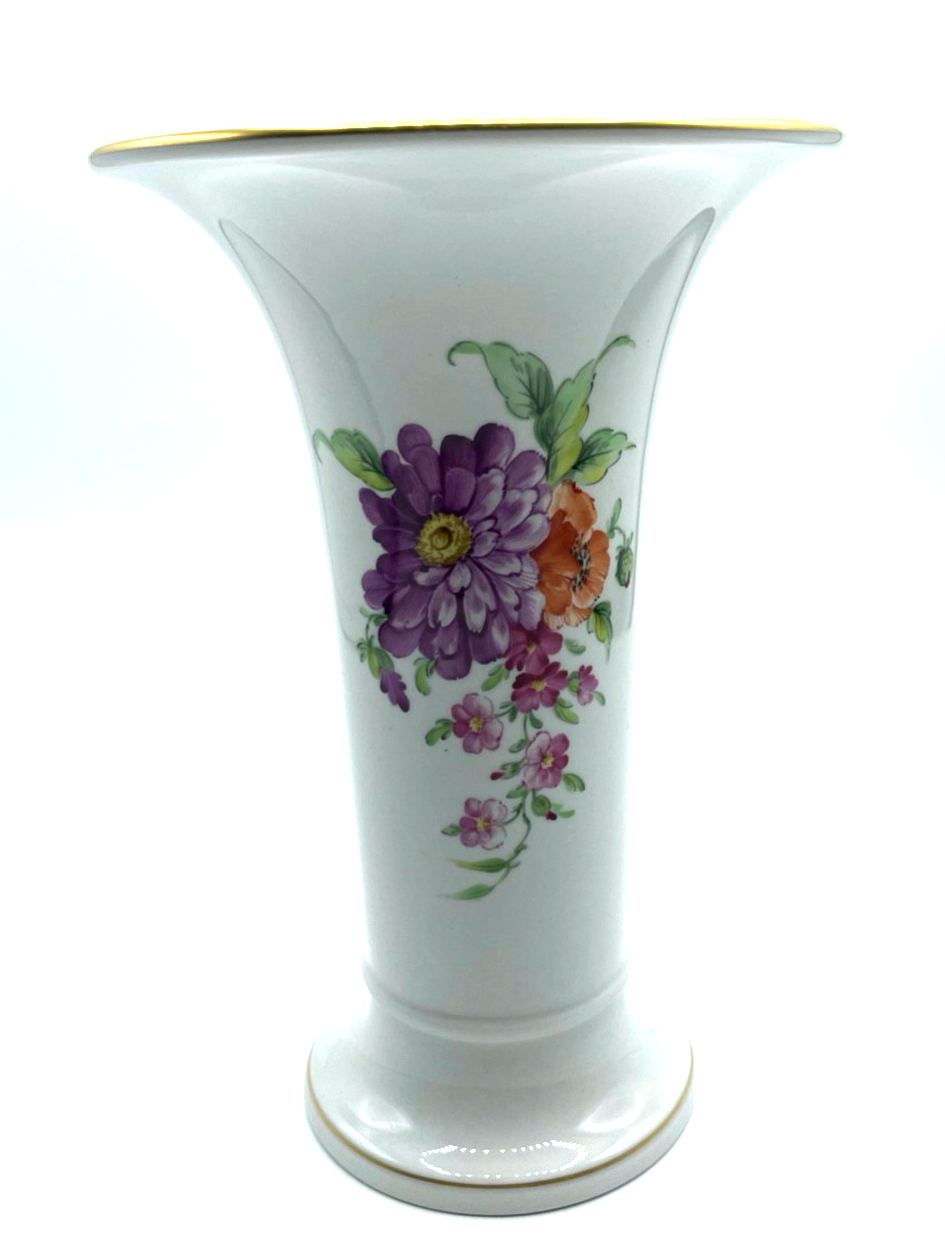 Antik KPM Porzellan Vase Trichtervase Trompetenvase  Blumen H 19 cm top gepflegt0