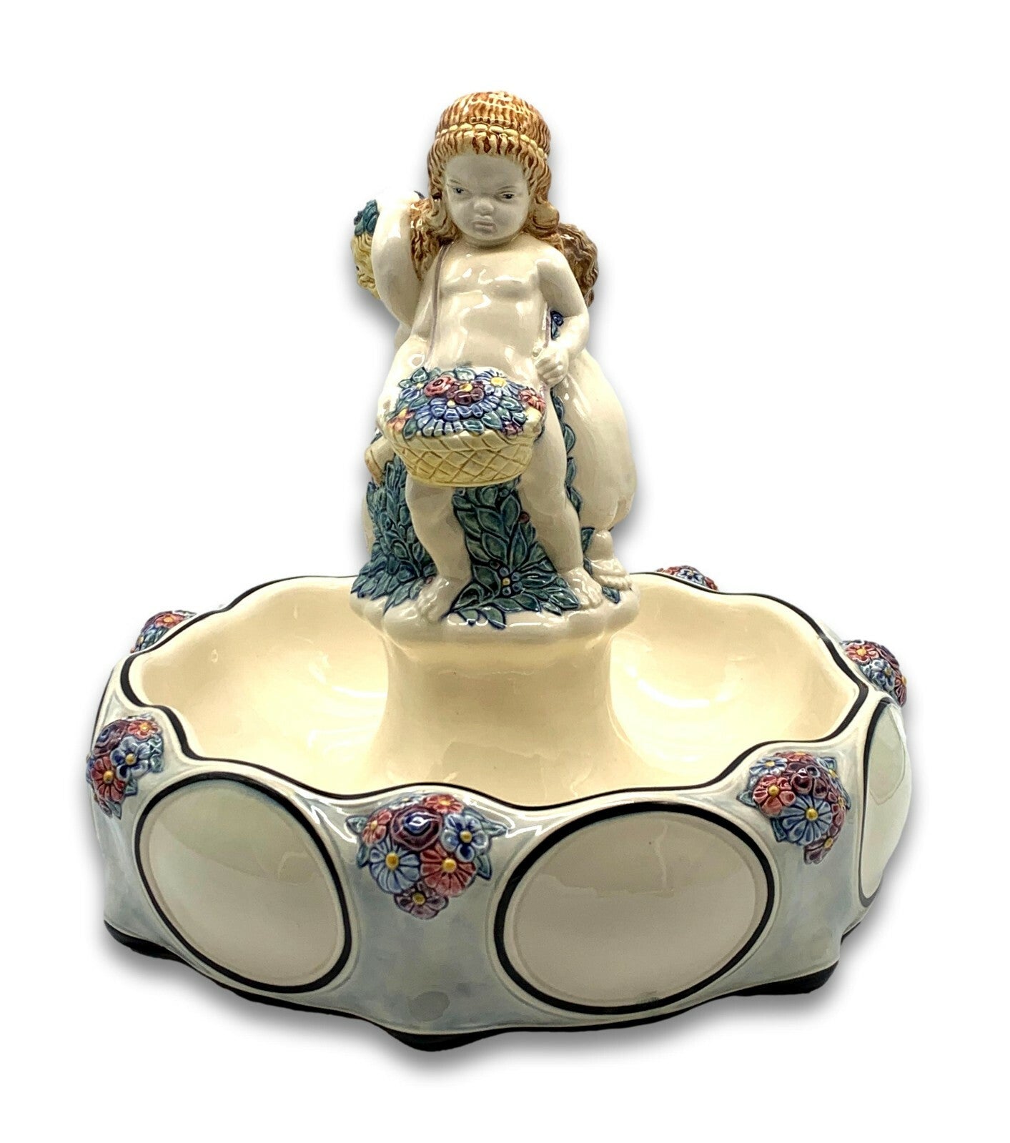 Max Heinze - Karlsruher Majolika - XL Jugendstil Tafelaufsatz - Mod.: 13132