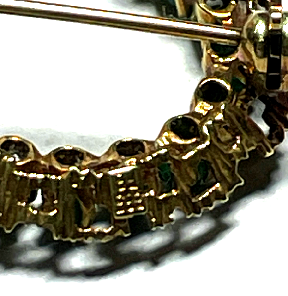 Vintage FB 585 Gold 14 K Franz Breuning Brosche Anstecknadel mit Türkis Perlen7