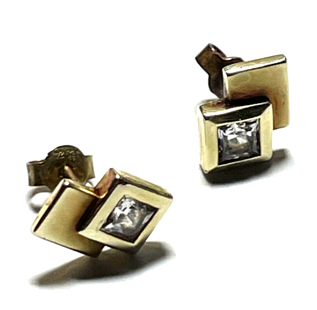 Solide 585 Gold 14 K Ohrstecker modern zeitlos sehr gepflegt Juwelier Qualität1