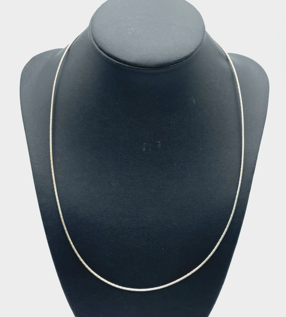 Neuwertige 925 Silber Halskette wie Omega Reif Magnetverschluss Kugel L 50 cm0