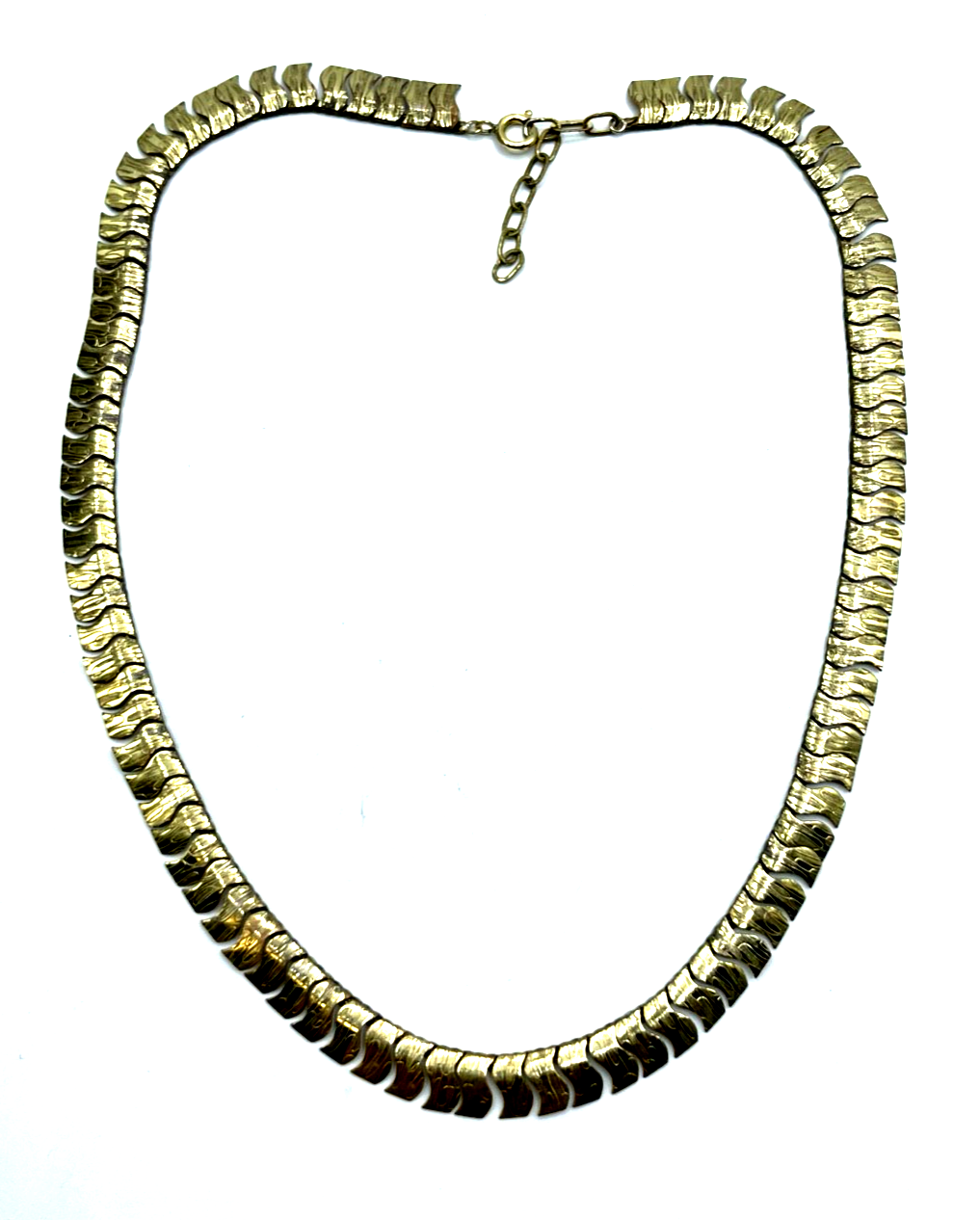 Vintage Amerikaner Golddouble Kleopatra Collier Gold Double Halskette L 42+4 cm4