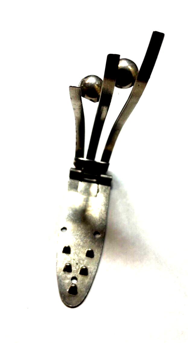 Antik Art Déco Clip 20er Jahre Kleiderclip Tuchclip Kugel Dekor Chrom Chrome5