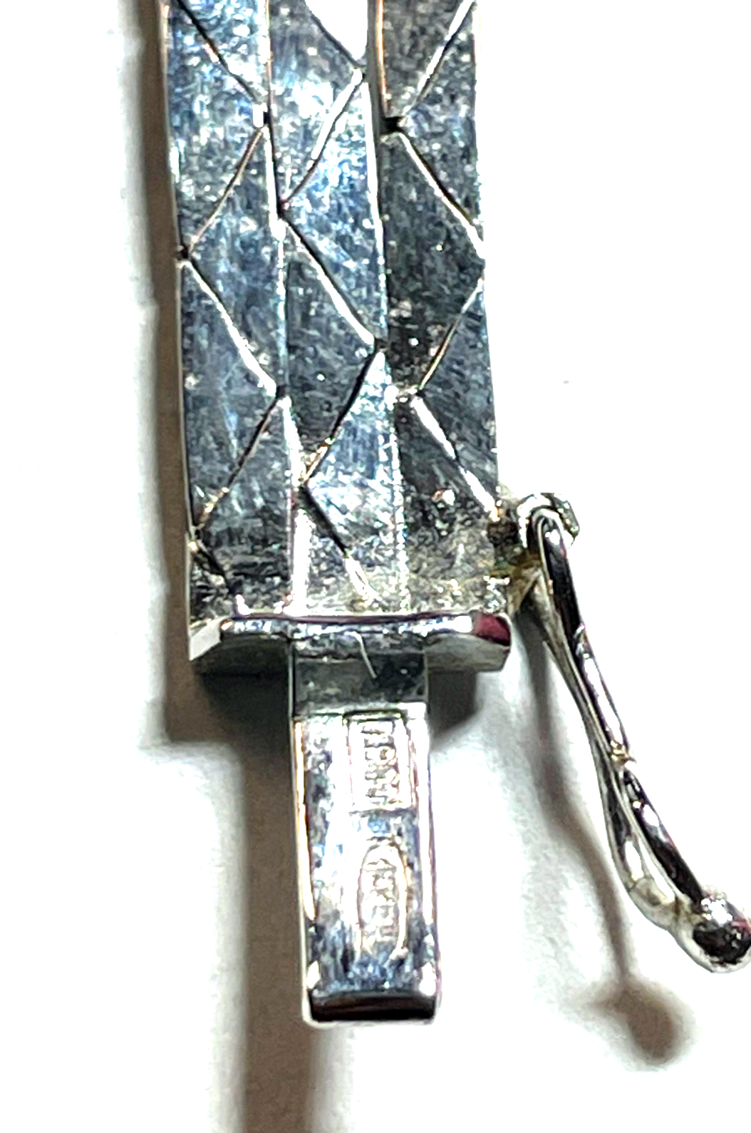 Vintage elegantes 800 Silber Armband mit 12 x Weißtopas L 19 cm B 15 mm13