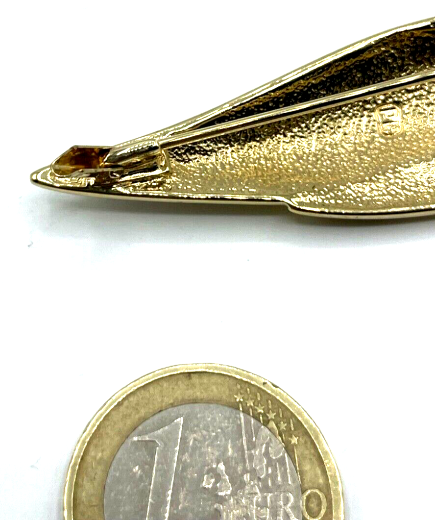 PL Pierre Lang neuwertig Fisch ? Brosche Anstecknadel buntes Emaille vergoldet5