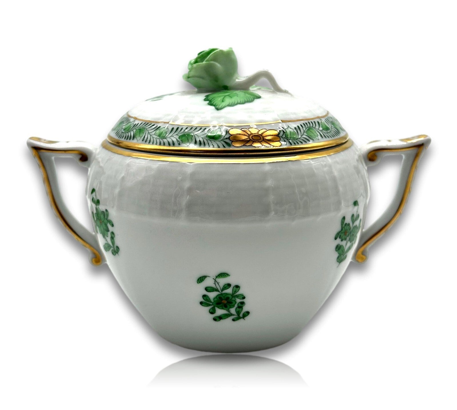 Herend 665 AV - Zuckerdose - Porzellan - Apponyi Green - Handbemalt - Ungarn5