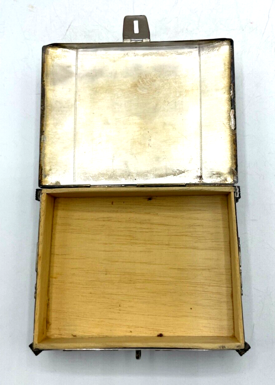 Vintage Silber Dose Deckeldose Maya Azteken Inka Silberdose 126 Gr. Handarbeit7