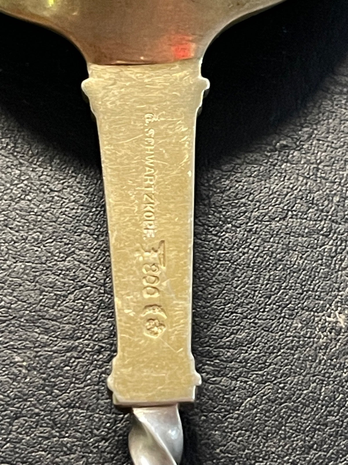 Antik großer 800 Silber G. Schwartzkopf Löffel Kaviarlöffel Historismus L 17,8cm3