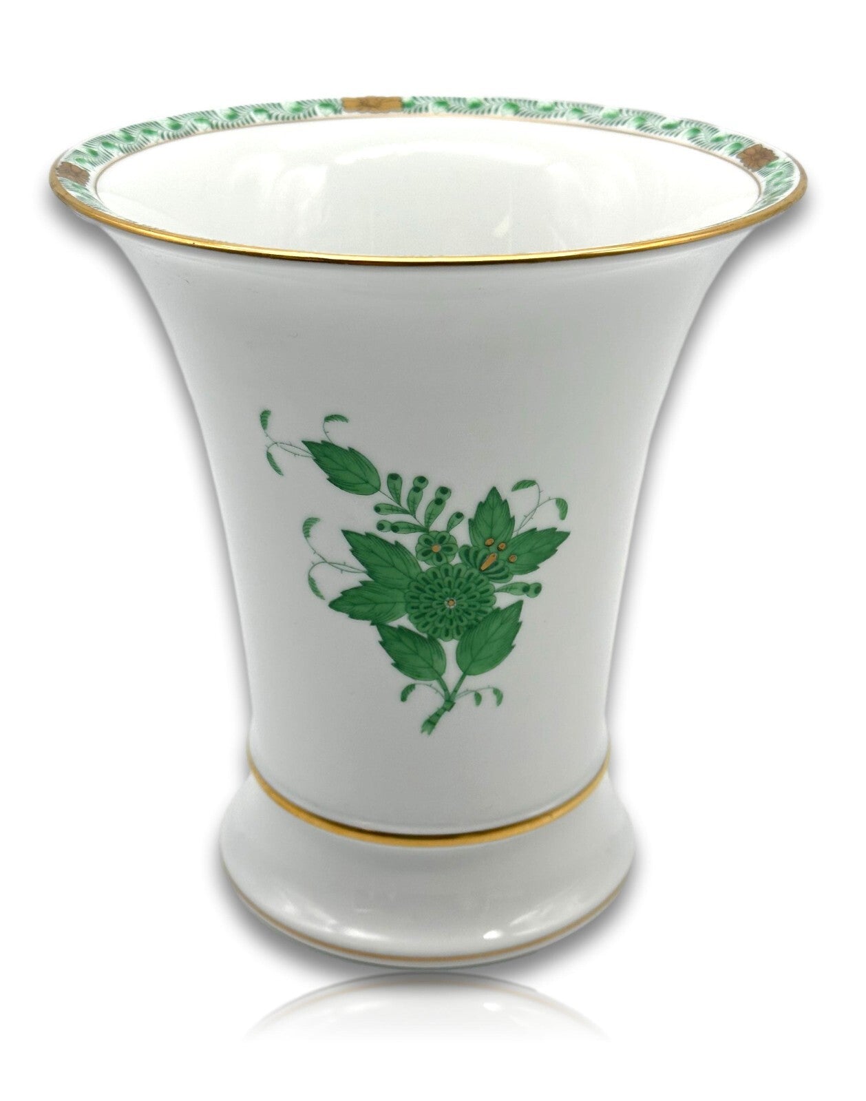 Herend 6437 AV - Trompetenvase Vase - Porzellan - Apponyi Green Handbemalt0