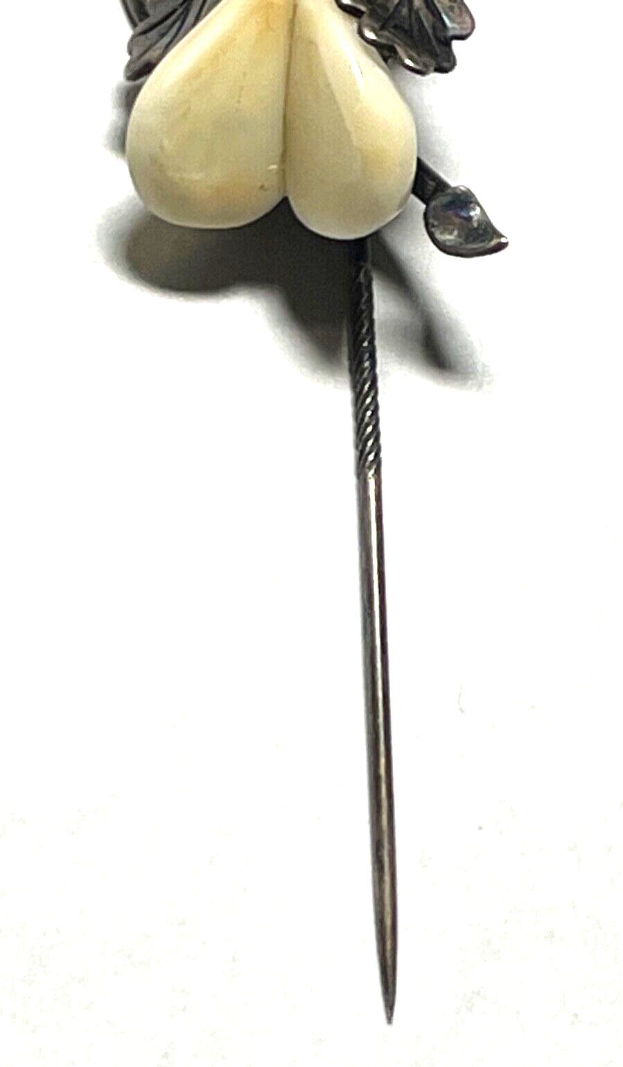 Antik Grandel Nadel Hutnadel Anstecknadel Krawattennadel Eichenlaub 835 Silber6