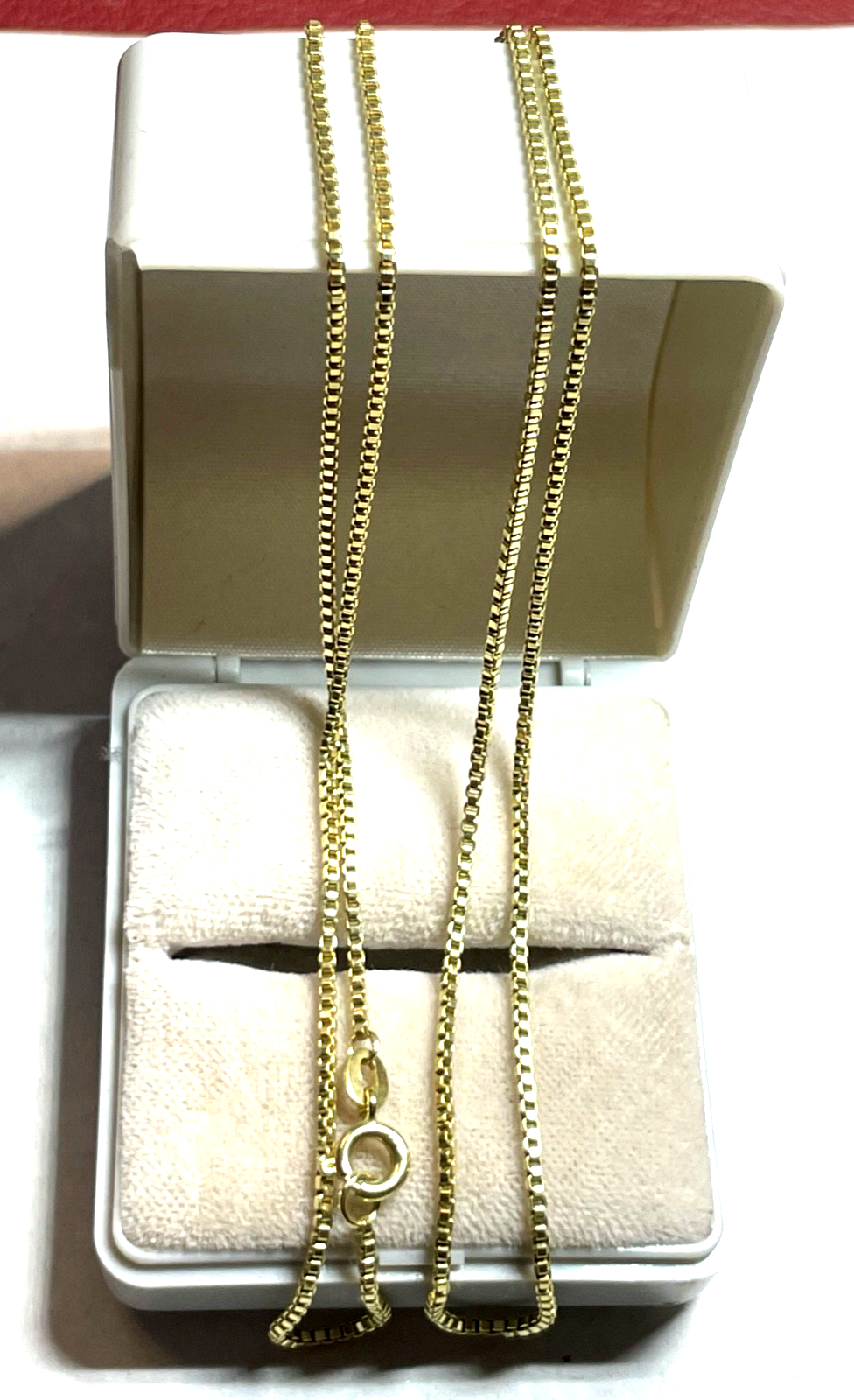 Solide 333 Gold 8 K Halskette Venezianer Kette Juwelier L 60 cm B 1 mm unisex0