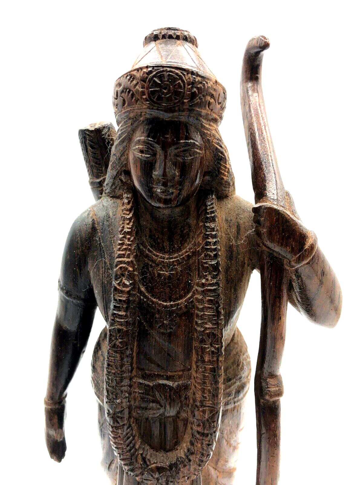 Alt handgeschnitzte Holzfigur Siddhartha Gautama Modell auf Sockel junge Buddha1