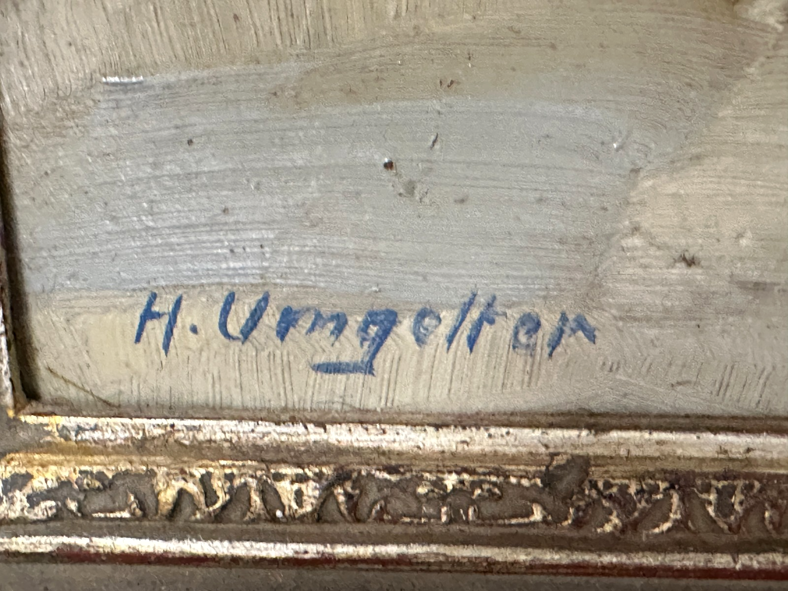 H. L. Umgelter – Florales Stillleben mit Lupinen, Lein & Lilien – Öl auf Platte12