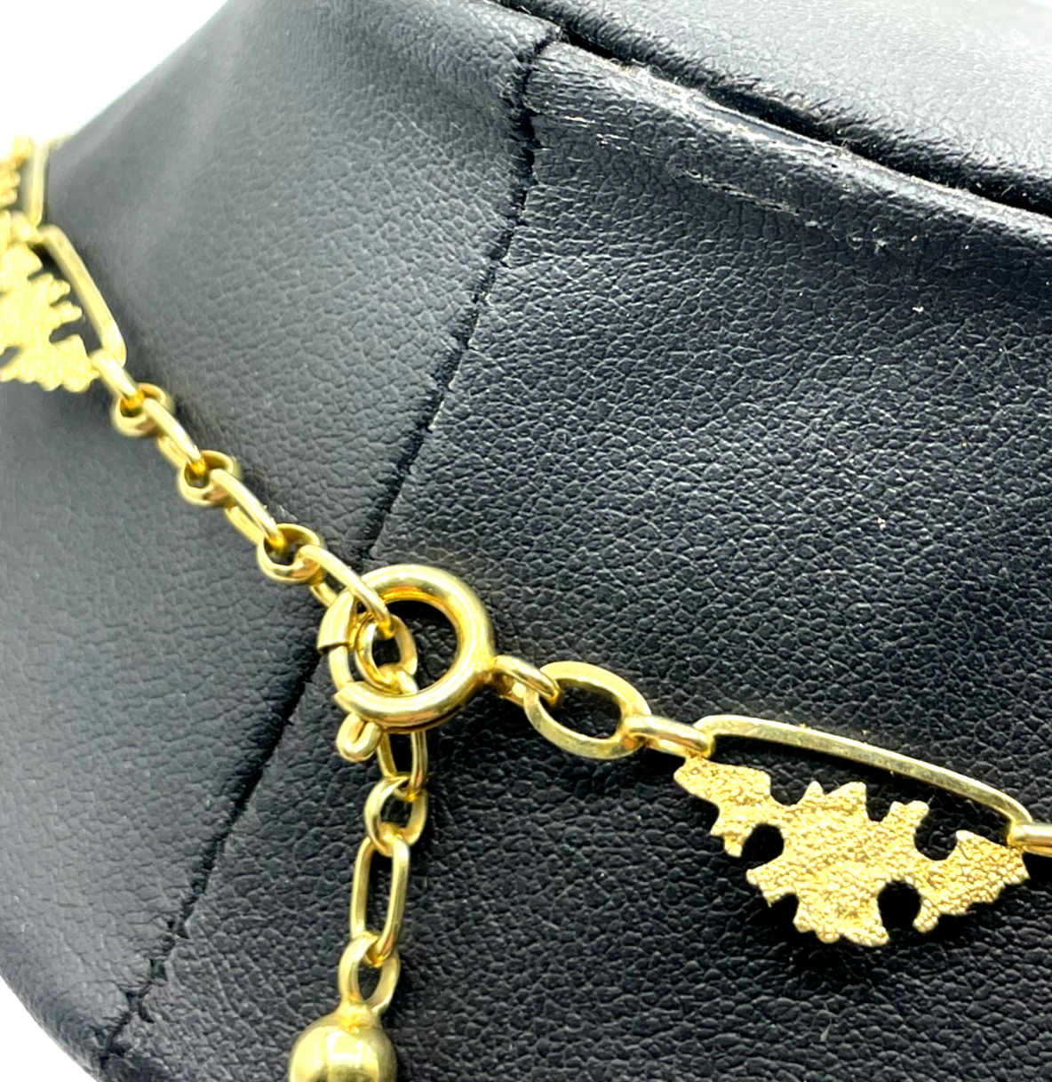 Vintage anmutiges Andreas Daub 333 Gold 8 K Collier L 42 + 3,5 cm top Zustand4