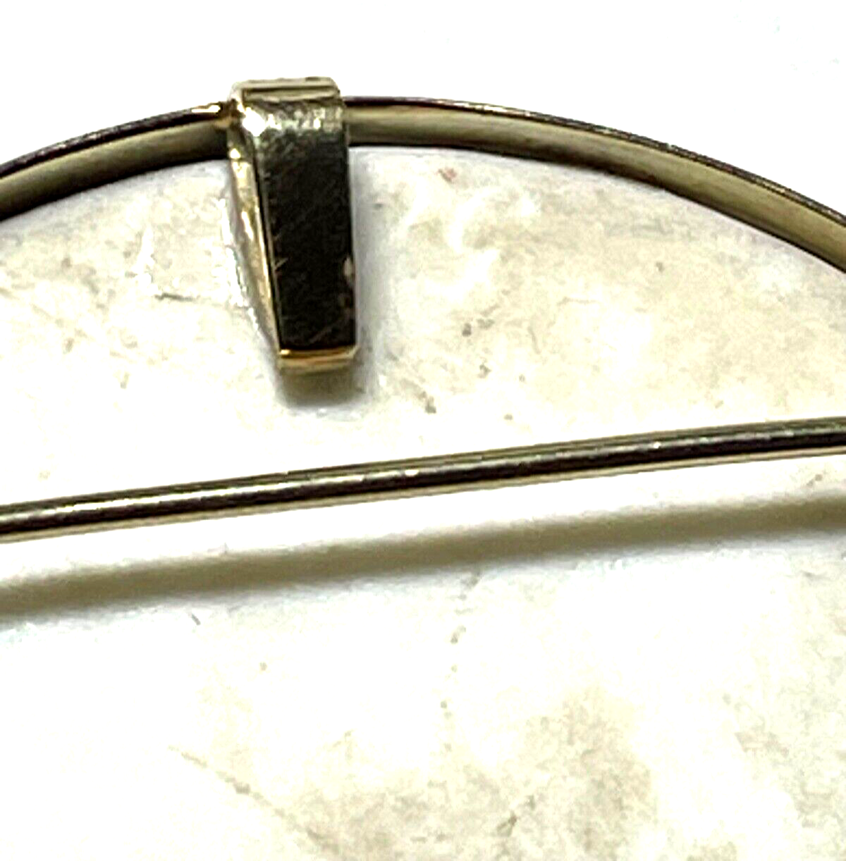 585 Gold 14 K Gelbgold gr. Anhänger / Brosche Porzellan Lupenmalerei  Ø 52 mm10
