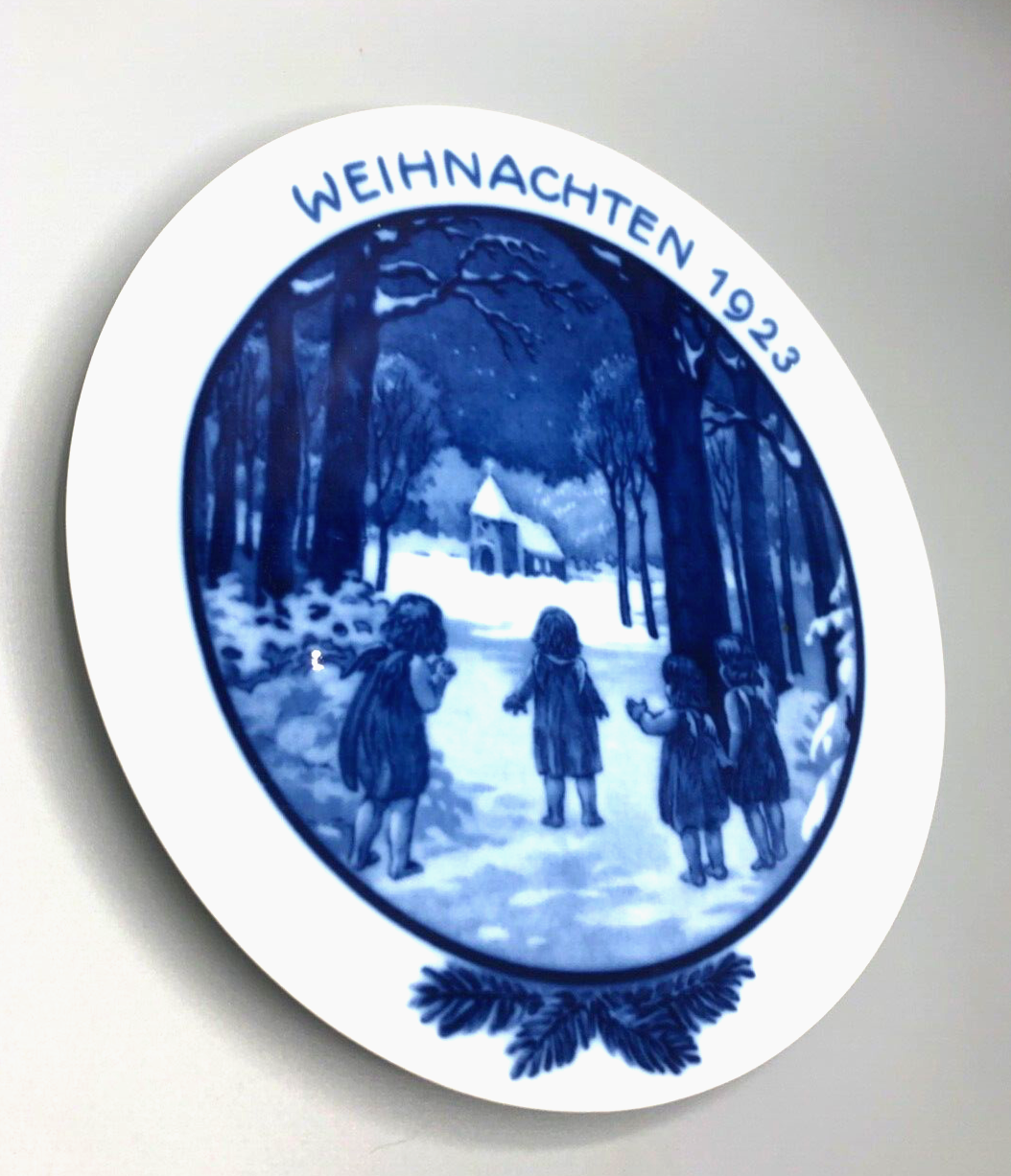 Rosenthal Weihnachtsteller 1923 Entwurf Ernst Hoefer Berlin  1A Zustand Ø 21 cm5