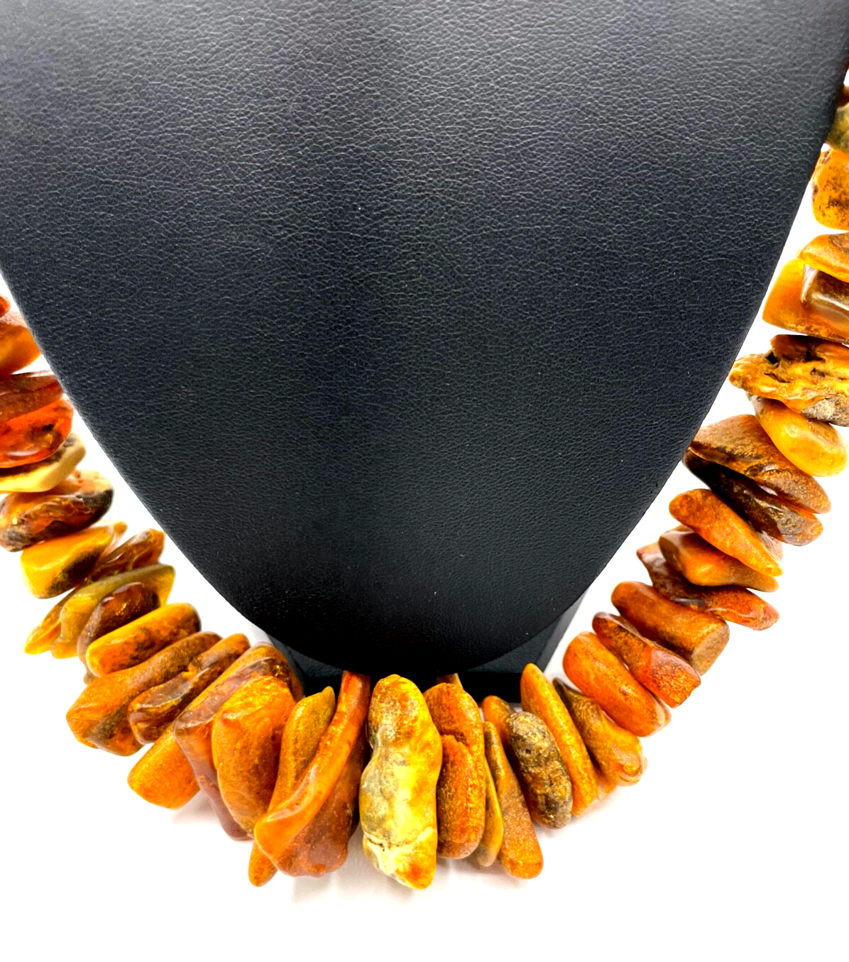 Prächtige Statement Naturbernstein Bernstein Kette 172 Gr. Nuggets L ca. 74 cm2
