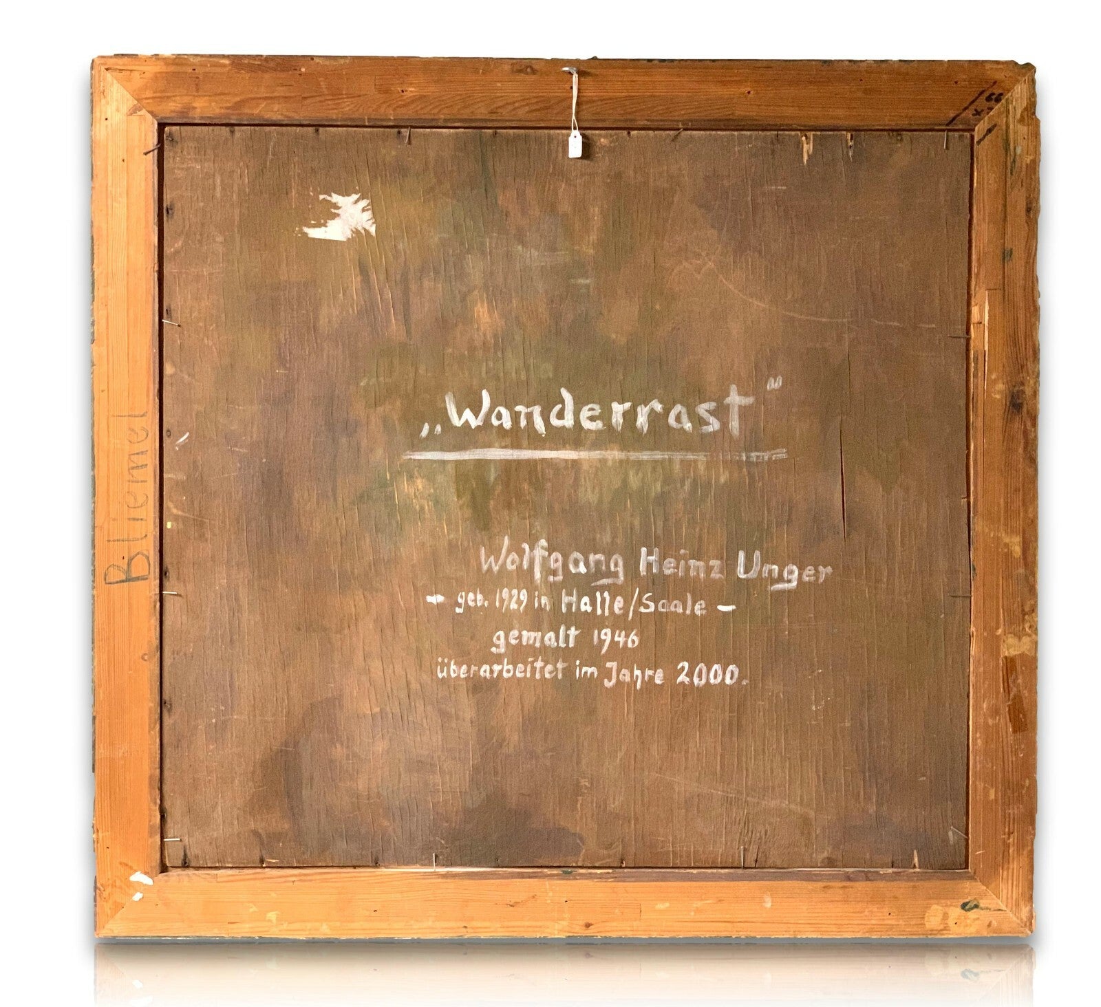 Wolfgang Heinz Unger *1929 - Wanderrast - Öl auf Holzplatte - gerahmt - signiert9