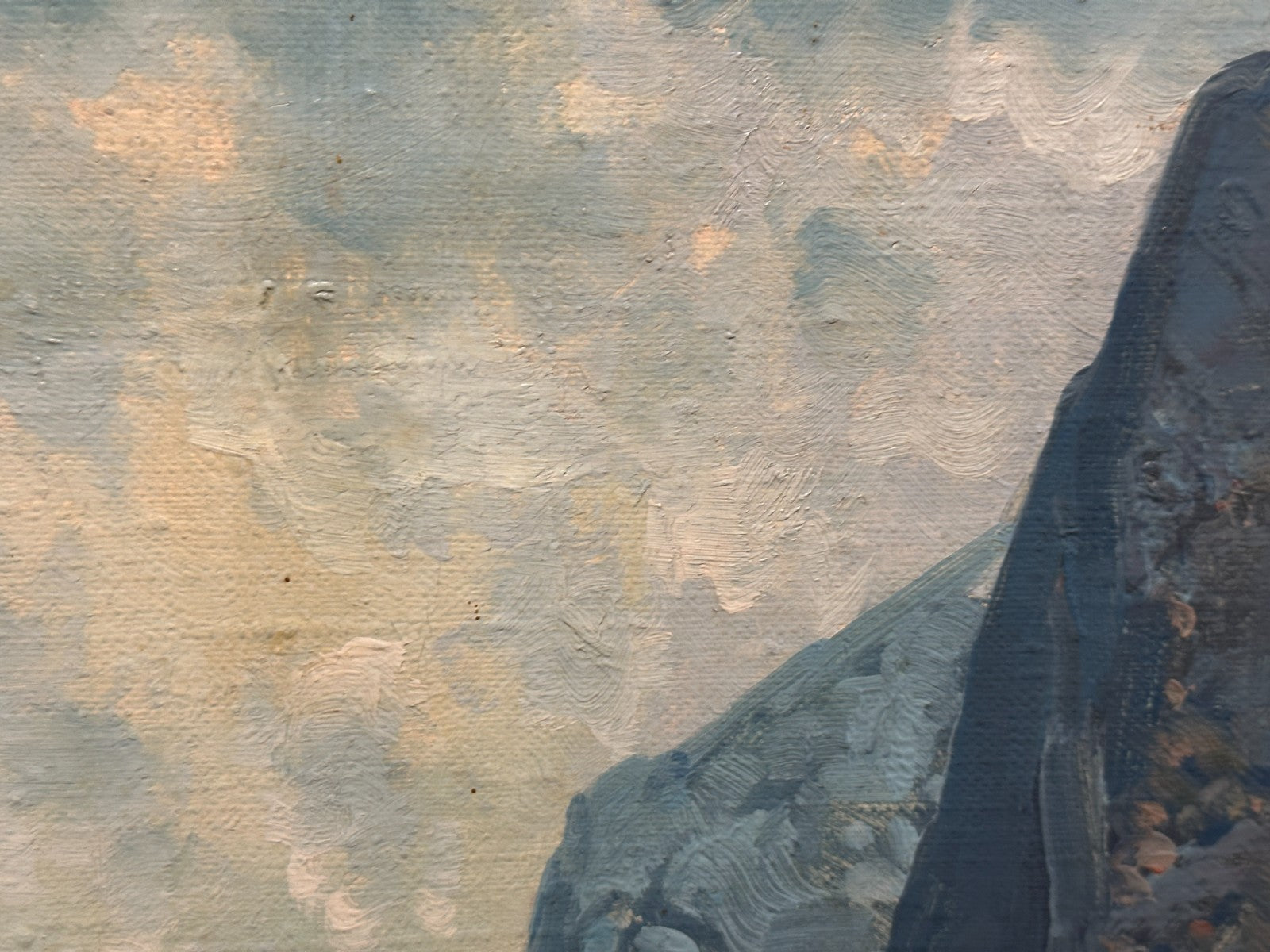 Carl Berthold  geb. 1870 - Fjord mit Dampfschiff - Öl auf Leinwand - signiert11