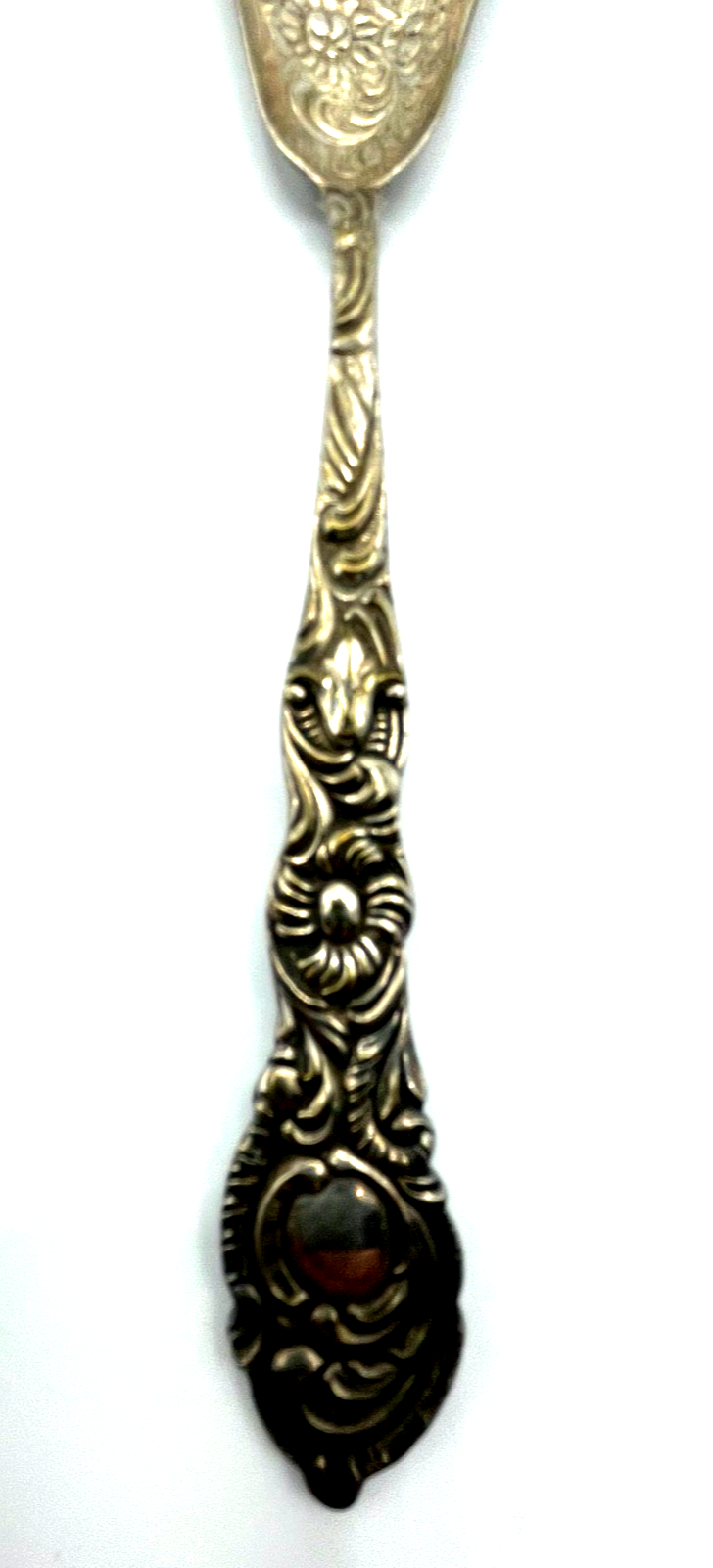 Antik  800 Silber Zuckerlöffel Vorleger Historismus L 15 cm style rocaille gepfl2