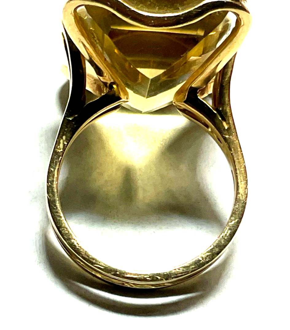 Massiver  Cluster 750 Gold Roségold Ring mit Citrin Cocktailring RG 50 Juwelier12